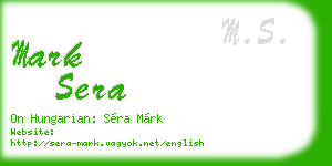 mark sera business card